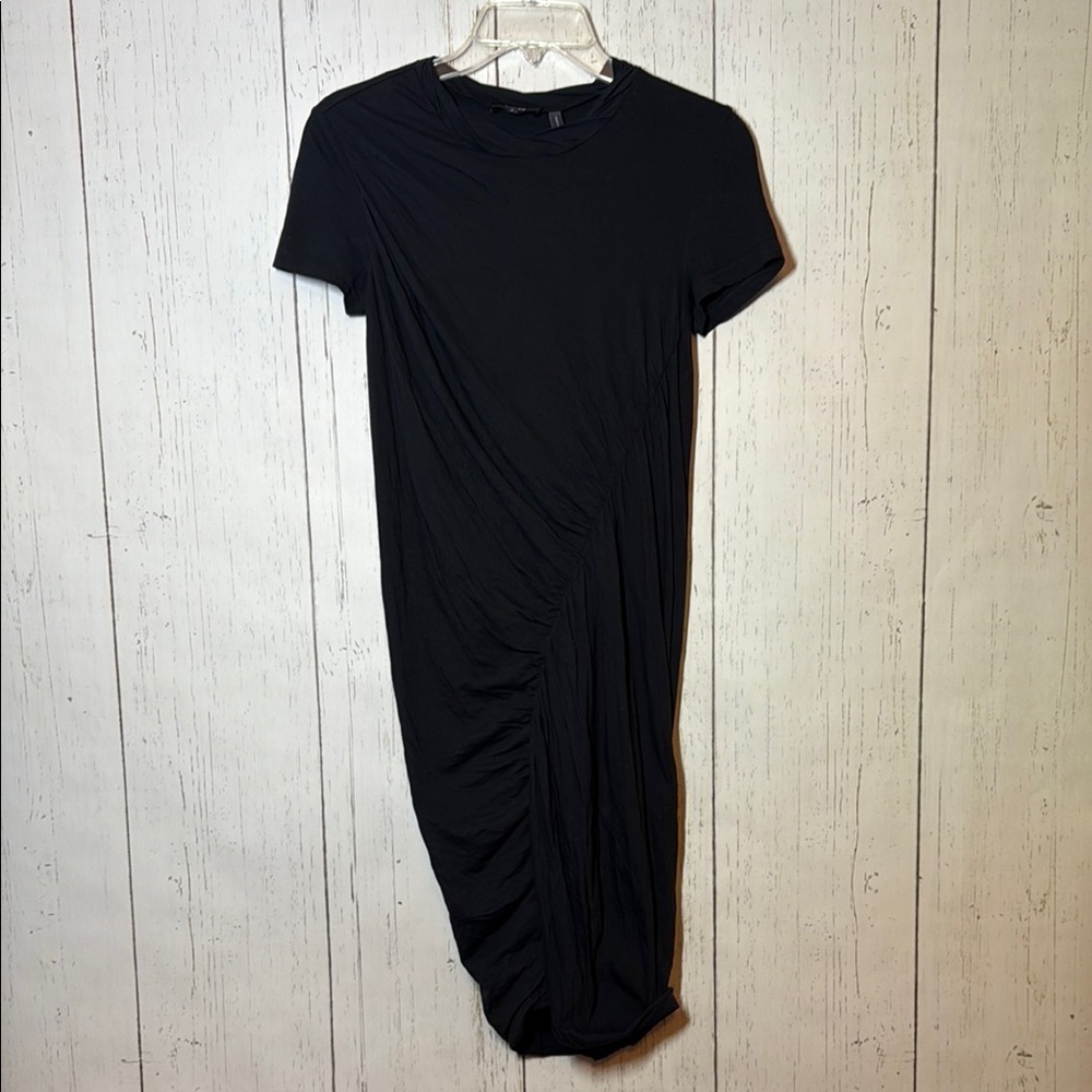 Theory Black Short Sleeve Casual Lightweight T-Shirt Dress Size Small